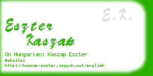 eszter kaszap business card